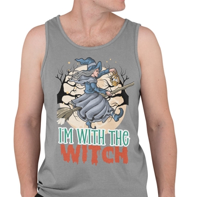 TANK TOP HALLOWEEN  I'm With The Witch